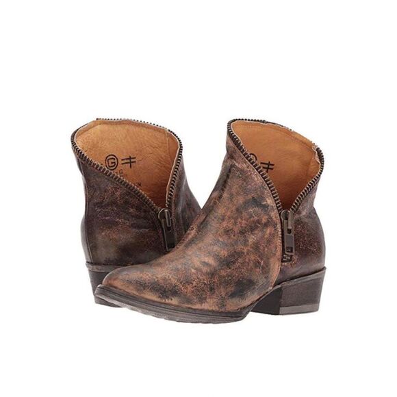 NIB Circle G Vintage Leather Cowboy Ankle Boots Women's Size 8.5 - Picture 1 of 14